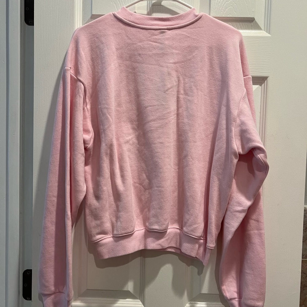 SKIMS COTTON FLEECE CLASSIC CREWNECK CHERRY BLOSSOM MEDIUM - Picture 5 of 5